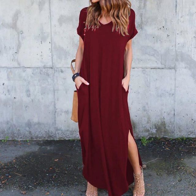 Robe élégante Femme - Style Rétro Floral Ou Uni, Manches Courtes, Taille élastique, Parfaite Pour Soirée Ou été