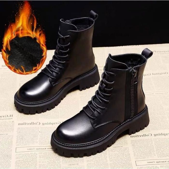Bottes femme deals chaudes cuir