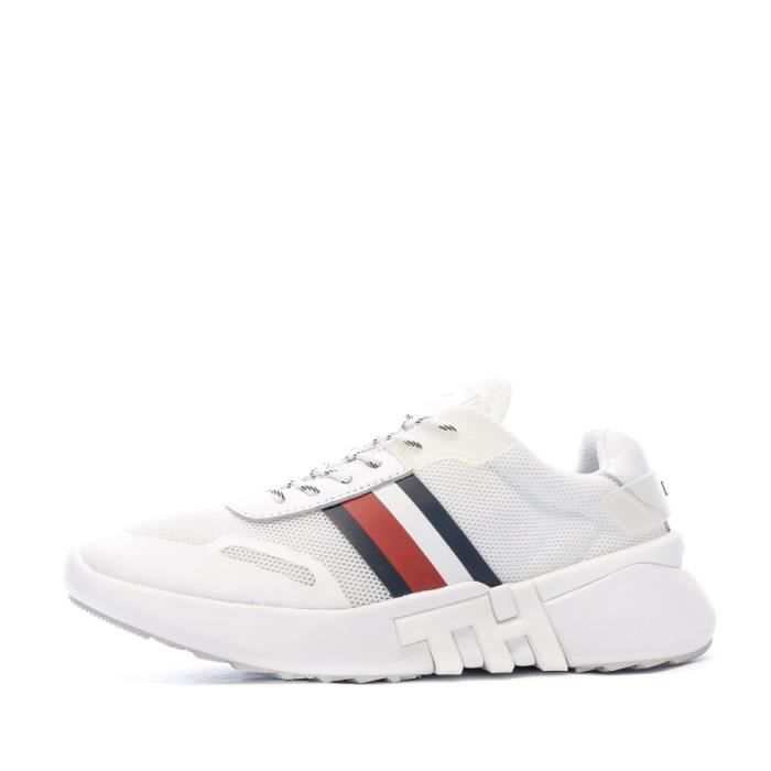 Baskets Blanches Femme Tommy Hilfiger Sporty Blanc Cdiscount