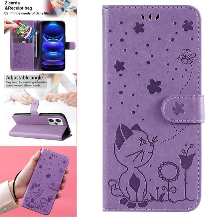 Custodia Portafoglio Xiaomi Redmi Note 12 Pro: Pelle PU Con Slot Carte E Supporto - 4