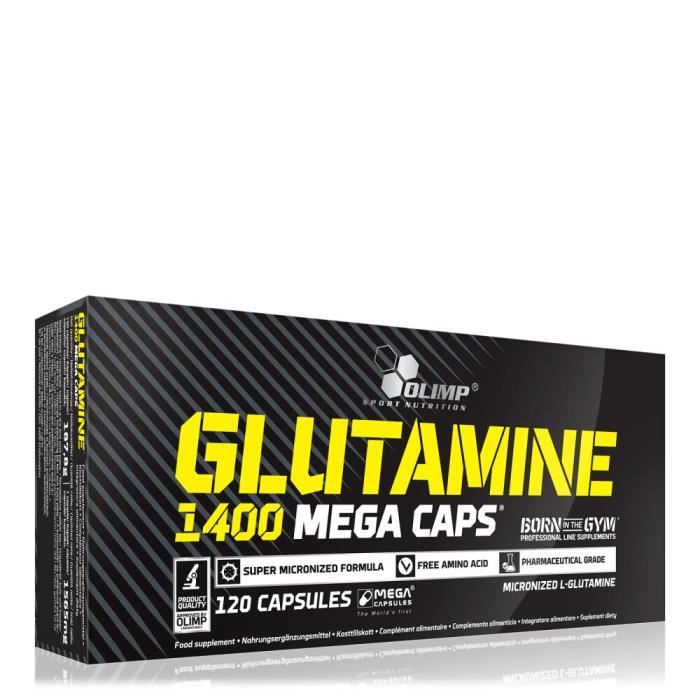 L-Glutamine Glutamine 1400 Mega Caps - 120 Gélules