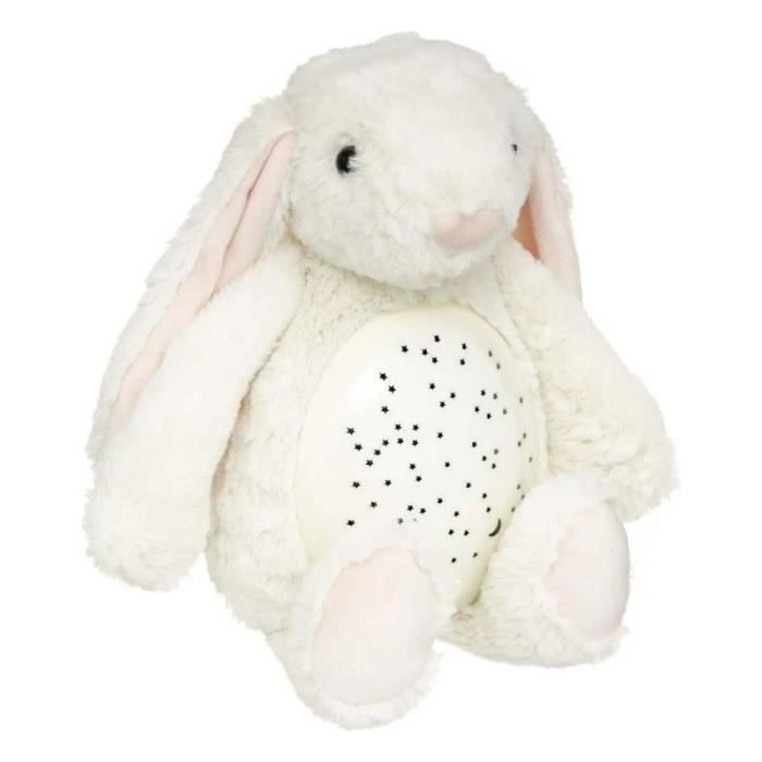 veilleuse projecteur enfant "lapin" 34cm blanc