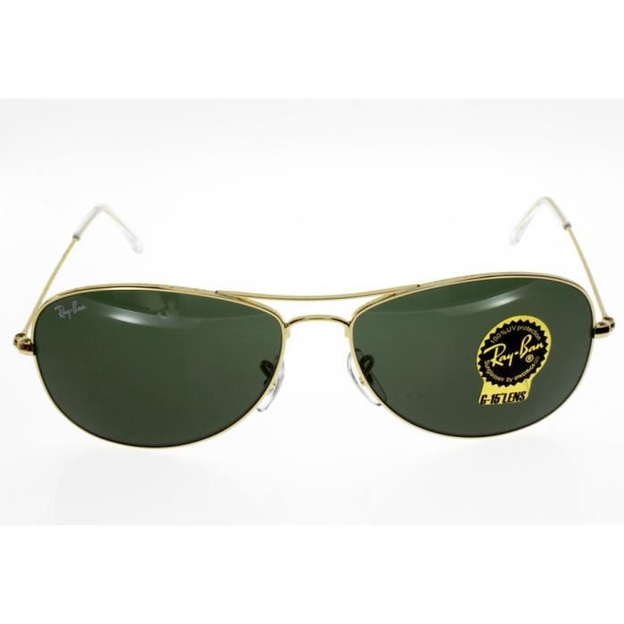 ray ban cockpit doré