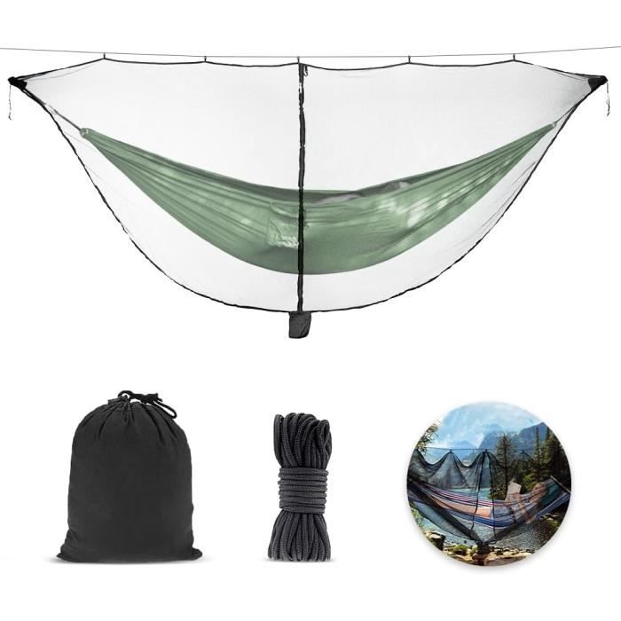 KISS-Hamac avec Anti-Moustique ExtéRieur Double Toile de Parachute en Nylon Camping Moustique