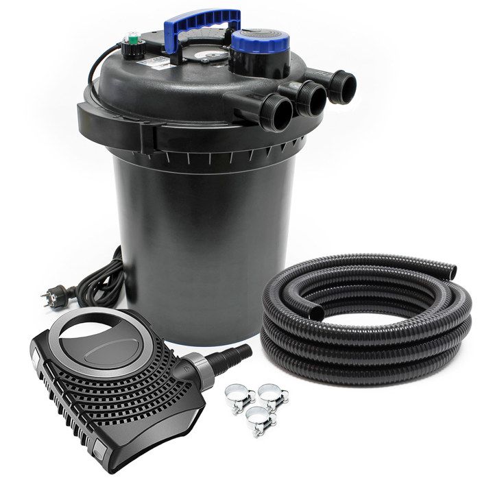 Kit Filtre De Bassin SunSun CPF-5000 Complet Avec Pompe NEO-2800 – Pour Bassins Jusqu'à 8000 L