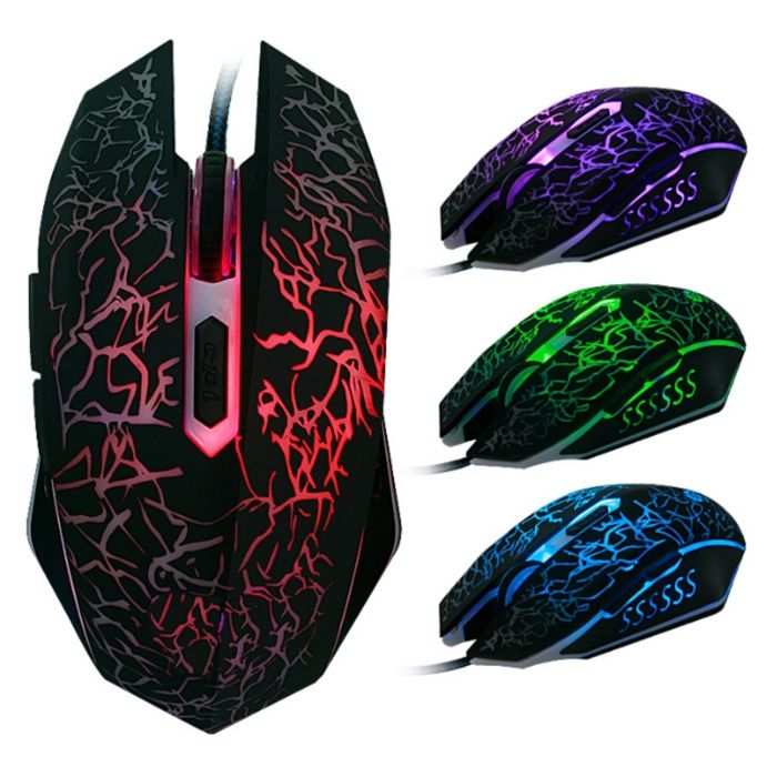 TD® Souris gamer filaire Souris de Jeu avec 6 boutons DPI 4000 jeu ordinateur périphérique gamer RGB Lumière LED design gaming