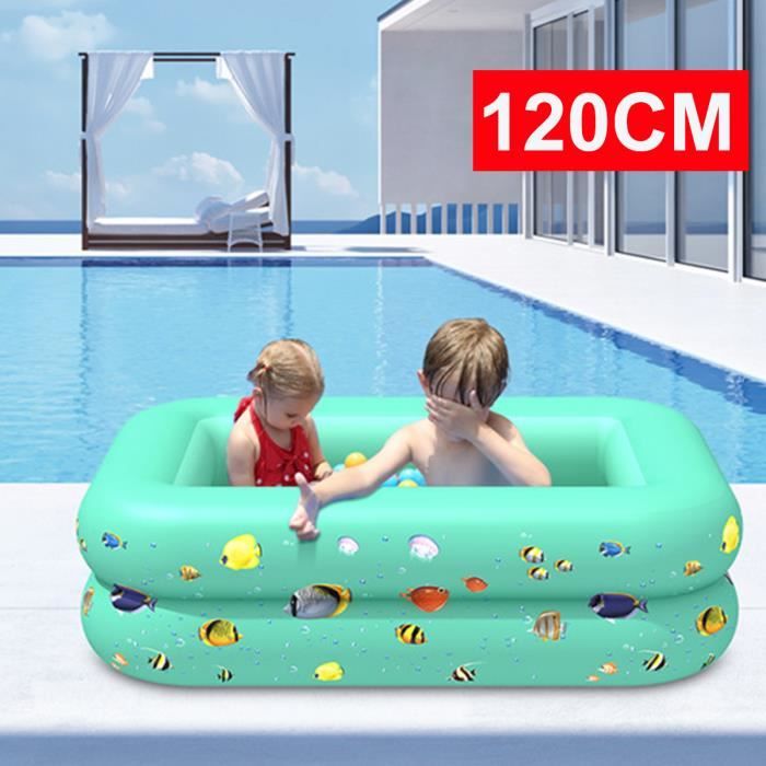 120cm Piscine Gonflable Baignoire 2 Couches Pour Bebe Enfant Jardin Exterieur Achat Vente Pataugeoire Cdiscount