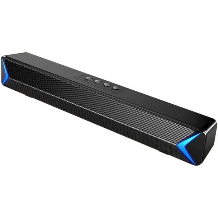 Barre De Son Bluetooth 20 W – Portable, Connexion Filaire/sans Fil | Compatible TV, Design Compact, Home Cinéma, 12h Autonomie - 13