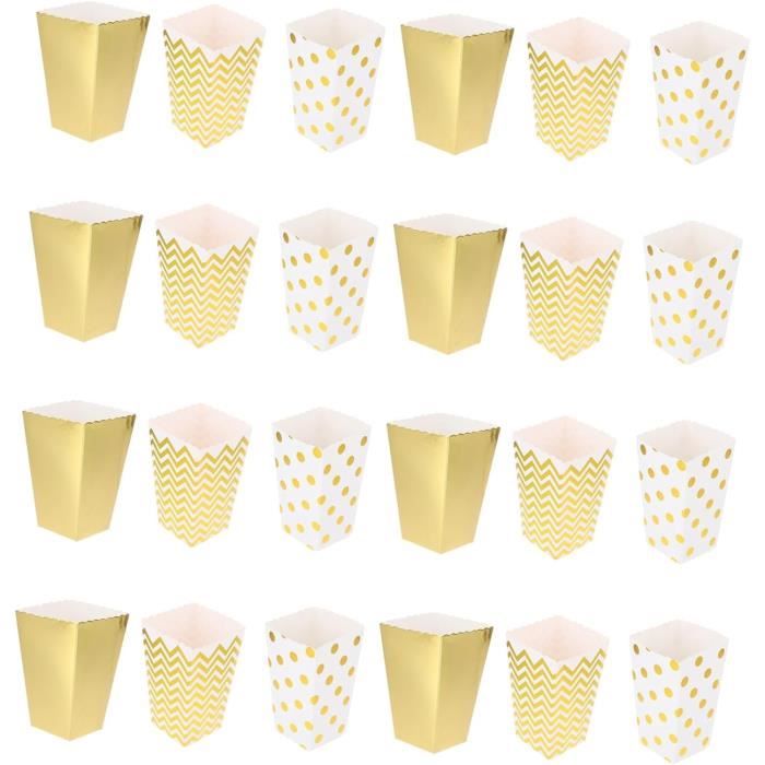 15 Boîtes Pop Corn, Pop Corn Boîte Rouge Et Blanc, Boîte Bonbon En