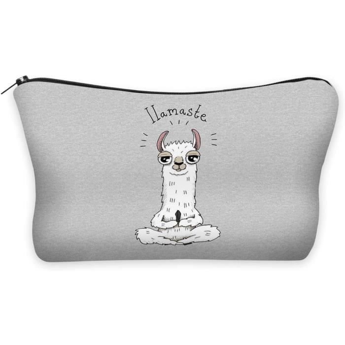 Trousse Scolaire 2 Compartiments Sac A Crayon Trousse De Toilette Trousse Plumier Organisateur Lama 2 [107