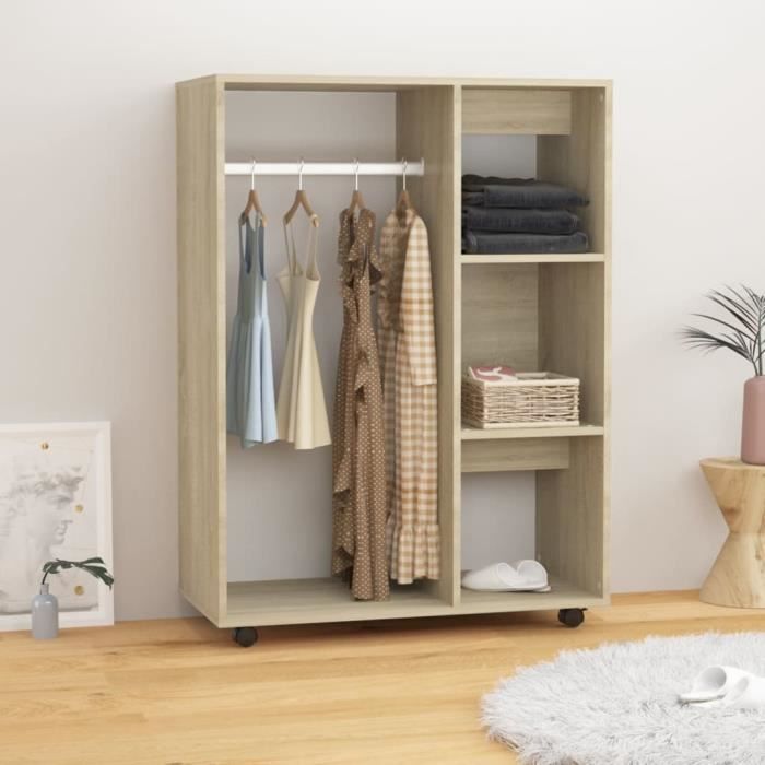 Garde-robe Chêne sonoma 80x40x110 cm Aggloméré - VIDAXL - Chambre - Contemporain - Marron - Battante