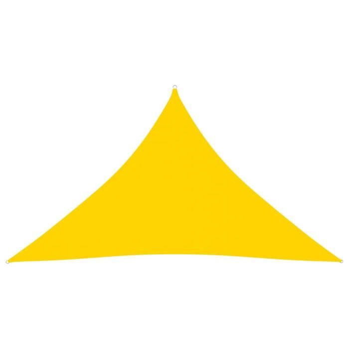 Voile de parasol - vidaXL - Triangulaire - Tissu Oxford - 35x35x49 m - Jaune - Imperméable
