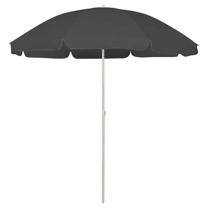 Vidaxl Parasol de plage, Anthracite 240 cm - vue 1