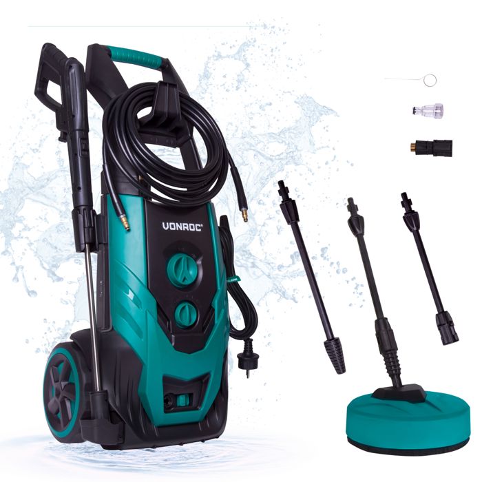 nettoyeur haute pression 2200w 170 bar reservoir de detergent reglable debit 450l h 50 max 8 accessoires incl cdiscount bricolage