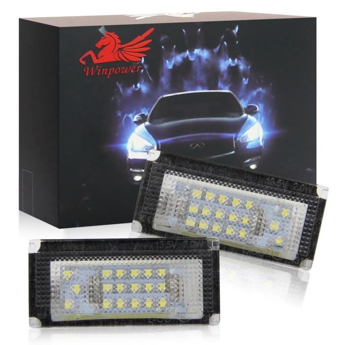 2x ampoules plaque minéralogique lumières led lumineuses blanches XENON BMW MINI COOPER R50 R52 R53 2x ampoules plaque minéralogique lumières led lumineuses blanches XENON BMW MINI COOPER R50 R52 R53