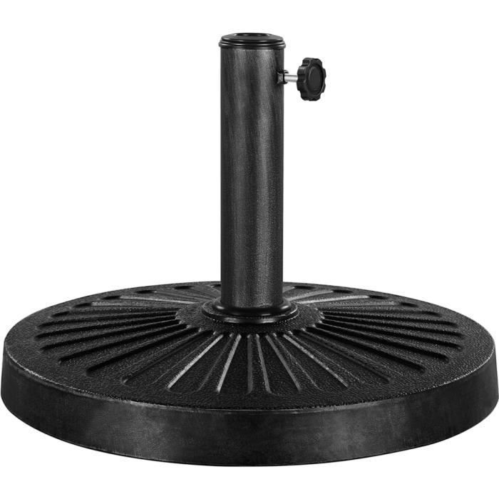 Pied De Parasol Rond Rempli D'eau 20 L - Avec Poignée, Résistant Aux Intempéries, Pour Terrasse, Jardin