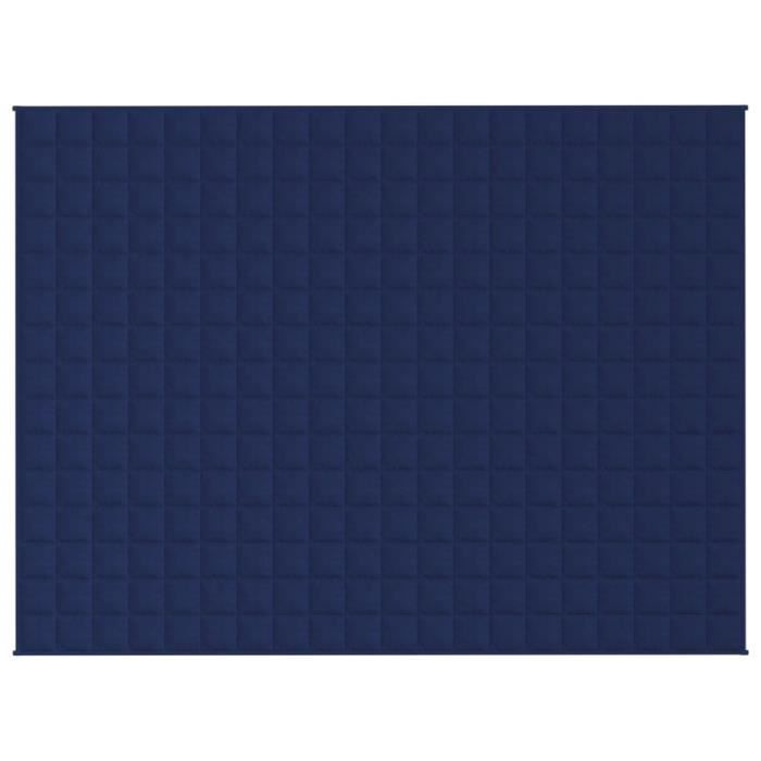 Couverture Lestée 11kg 150x200cm Couleur Crème - Apaisante, Double Face, Avec Poche Pour Les Pieds