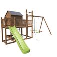 SOULET - Aire de jeux pour enfant maisonnette avec portique et corde à  grimper - COTTAGE HAPPY son kit d'accessoire BATEAUEn Bois-1