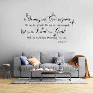 Sticker Mural Déco Religieux "Mes Moutons Entendent Ma Voix" - Verset Biblique Vinyle 23x64 Cm - Neuf