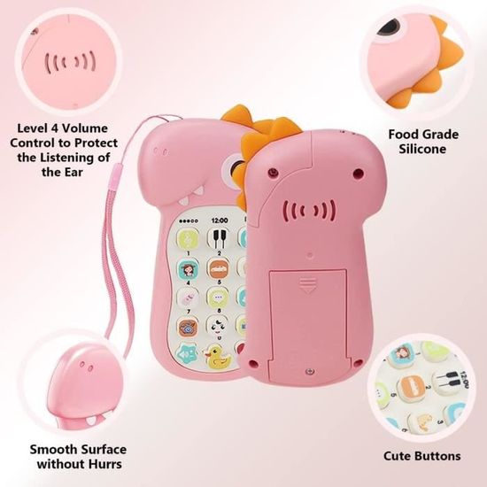 Téléphone Jouet Pour Bébé Avec Lumières Et Mélodies – Smartphone éducatif Pour Filles De 6 à 18 Mois