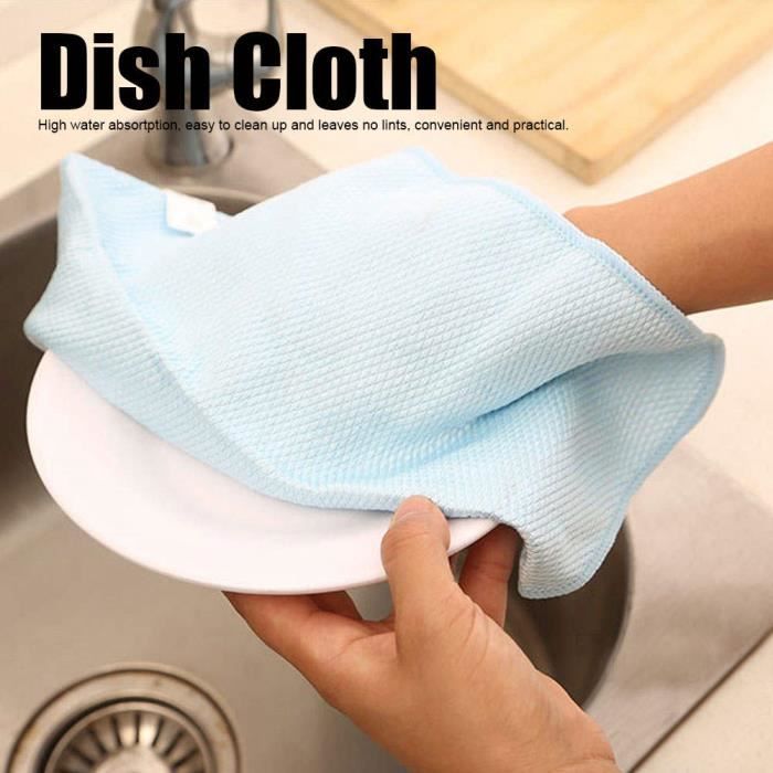 BOXIO - Serviette : 2 X Serviettes Polyvalentes En Coton Pour Vanlife & Ménage 34 X 34 Cm, Torchon D'invité, Chiffon De Nettoyage Et Torchon De Cuisine En Un – Chiffon En