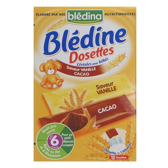French Click - Bledina Bledine Dosettes 6 Vanille et 6 Cacao 240g