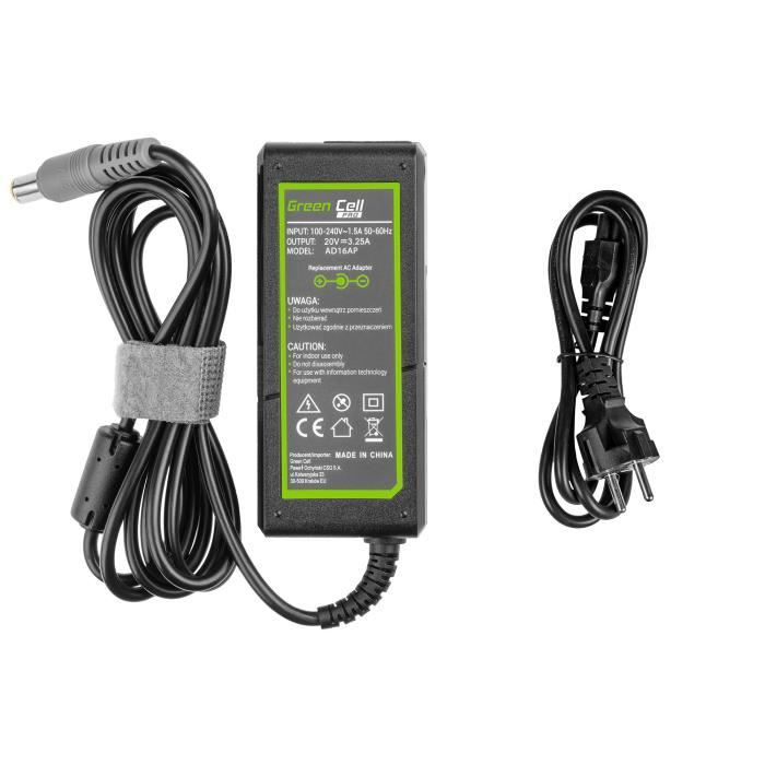 Chargeur Original Lenovo 65W - Compatible T400 T410 T420 T430 - 20V 3.25A - Occasion Vérifié