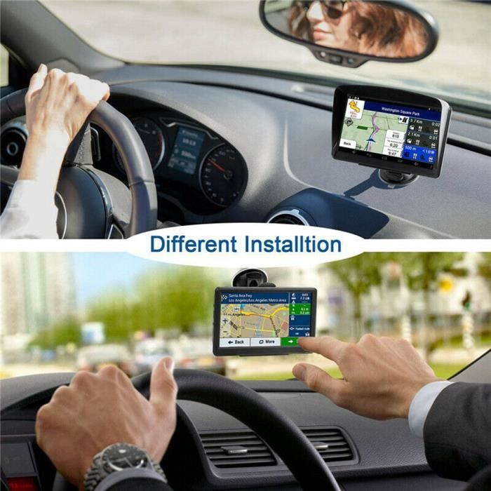 GPS Voiture Universel Riloer 7 Pouces - Navigation Avec Émetteur FM Multi-Langues