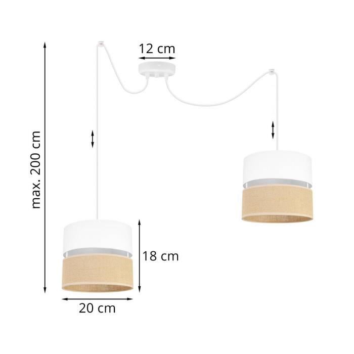 Light-Home Juta Spider Abat Jour Suspension Luminaire Lustre - E27 ...