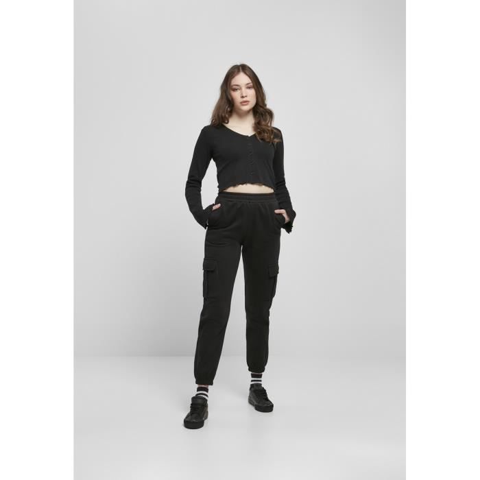 Pantalon femme Urban Classics high waits cargo grandes tailles noir XXL Noir Cdiscount Pret a Porter
