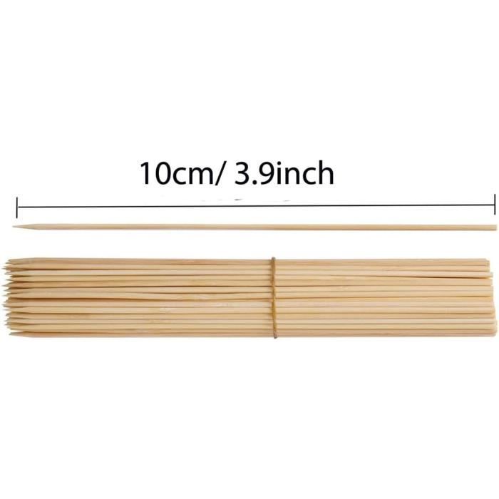 Lot De 100 Brochettes En Bambou 15 Cm - Pour Barbecue, Légumes, Fruits - Naturelles, à Tremper Avant Usage