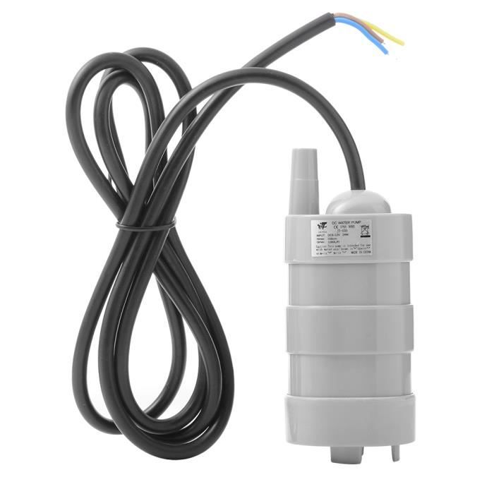 Pompe à Eau Submersible 12V 600L/H - Pour Piscine, Caves, Jardin - Prise 5.5*2.1mm