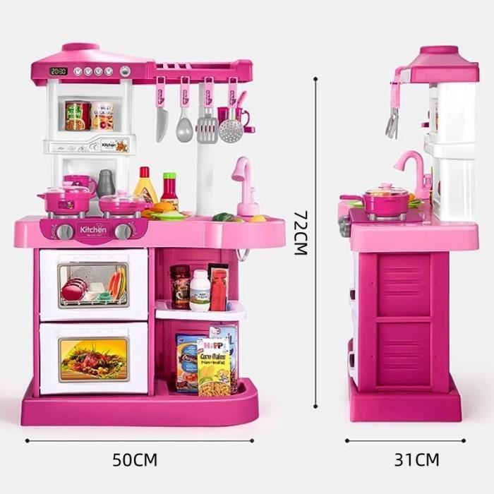 Jouet De Cuisine, Kitchenette Avec Lumière,Eau Recyclée Et Effet Va Cuisine Enfanta Pink Amz B0cjjkrbkx