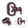 fausse clé de serrure anglaise aspect rouille meuble ancien décoration rustique vintage clef-2