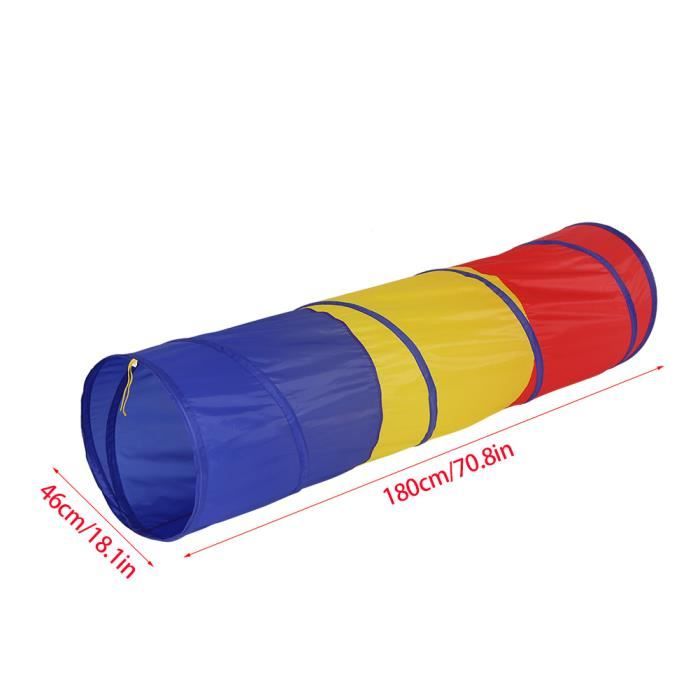 Tunnel De Jeux Enfant WEEKSUN 180cm | Avec Fenêtres Maille - Motricité Et Jeu Intérieur/Extérieur