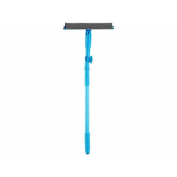Raclette Lave-vitres Télescopique 4,5 M - Avec Manche Réglable, Brosse Microfibre Et Raclette Silicone Pivotante