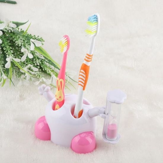 Acheter Porte-brosse à dents créatif avec sablier, compte à rebours de 3  Minutes, ensemble d'accessoires de salle de bain, support pour enfant