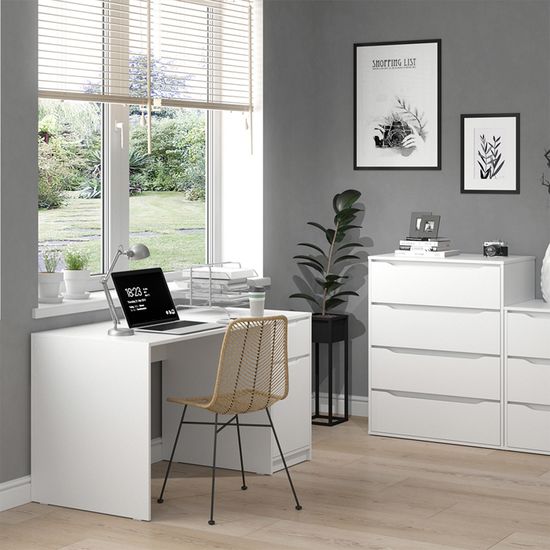 Vicco Bureau Ben, Blanc/Sonoma, 145x46.4cm | Leroy Merlin