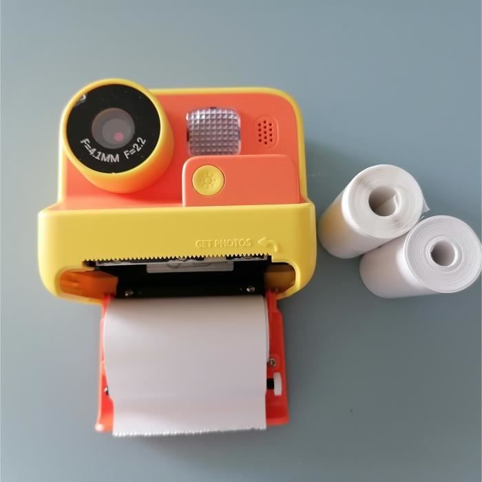 Rose 10 Rouleaux-Appareil photo à impression instantanée pour enfants,  appareil photo numérique avec papier