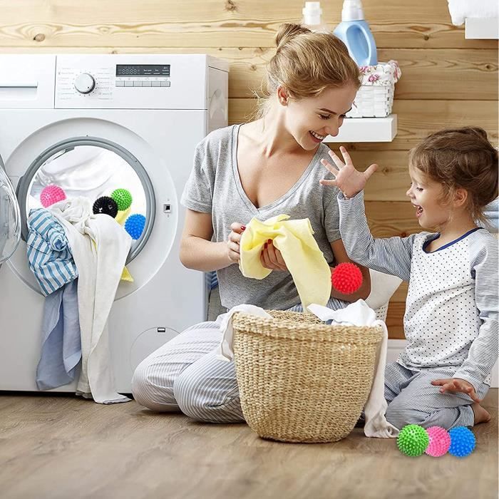Boule Pour Lavage Linge Voarge Lot De 4 Balles De Lavage - PVC Réutilisable Pour Linge Plus Moelleux Balle De Sechage Seche Linge