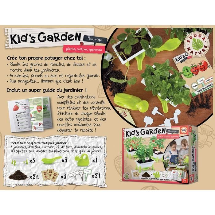 Jardin Pour Enfant Kid's Garden Création Mon Potager Enfants Jeux Jardinage  Plantes Nature Education - Cdiscount Jardin