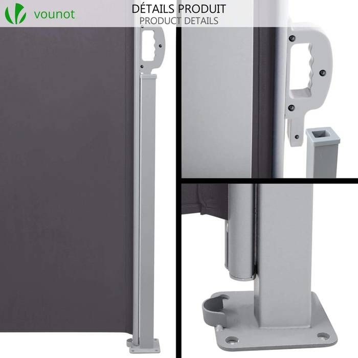 Paravent extérieur avec Housse de Protection 160x300cm Auvent
