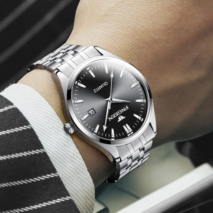 Montres Bracelet Montres À Quartz En Acier Inoxydable, Bracelet En