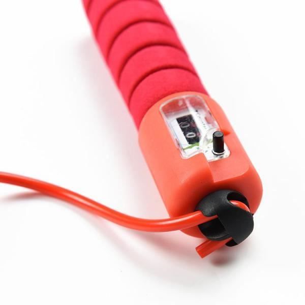 Corde à Sauter Avec Compteur - Compteur De Tours, Calories, Minuteur - Corde En Acier Gainée PVC - Poignées Ergonomiques - Pour Fitness, Perte De Poids