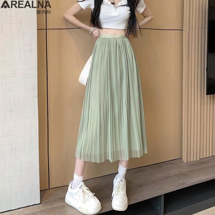 Jupe Jupe de bureau en Tulle pour femmes mode cor enne midi