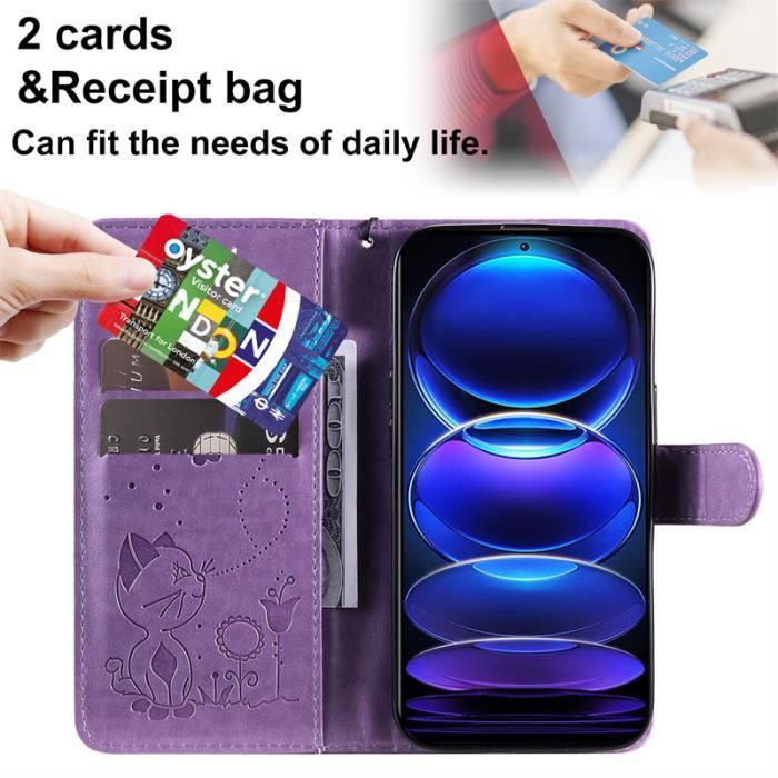 Grandoin Coque pour Xiaomi Redmi Note 9T avec Cordon, Premium Étui Housse en Cuir de Protection