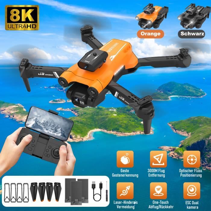 Drone GPS Pliable avec Caméra 4K FHD pour Débutants Adultes