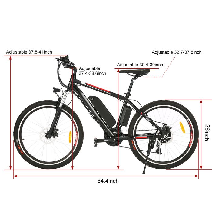 Vélo Électrique 26'' VTT Electrique 21 Vitesses-Vélo à Assistance