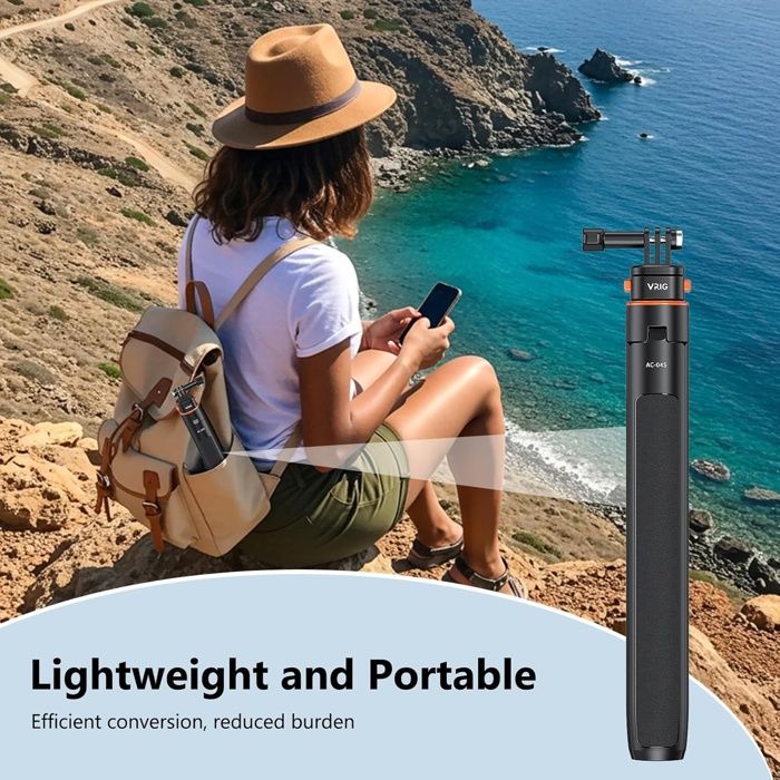 Camera Perch Perche a Selfie Trepied Extensible 64 Pouces pour GoPro et Cameras DJI ...