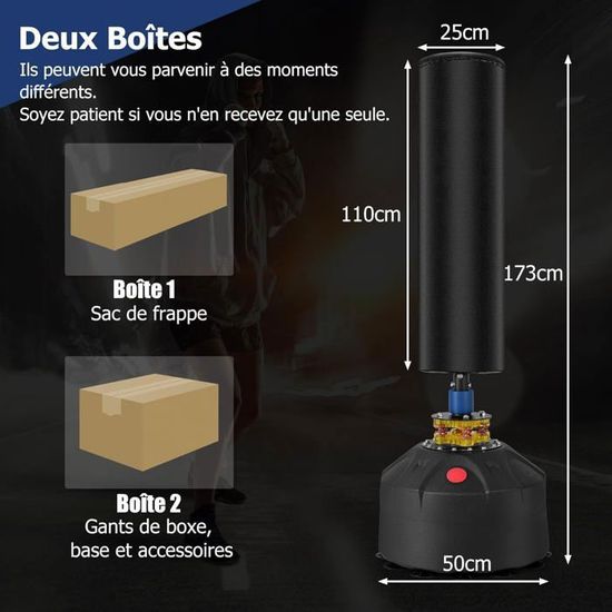 GOPLUS Sac de Frappe Adulte et Enfant, Sac de Boxe Debout Libre avec Gants,Ensemble de Sac de Boxe Réglable en Hauteur, 4 Niveaux de Réglage en Hauteur,Entraînement d'arts Martiaux Mixtes GOPLUS Sac de Frappe Adulte et Enfant, Sac de Boxe Debout Libre avec Gants,Ensemble de Sac de Boxe Réglable en Hauteur, 4 Niveaux de Réglage en Hauteur,Entraînement d'arts Martiaux Mixtes